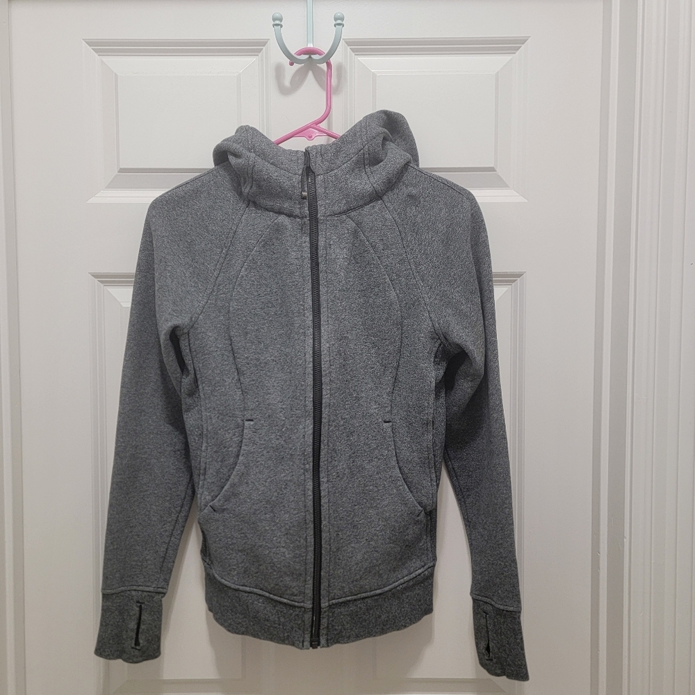 LULULEMON SCUBA HOODIE HEATHER GREY SIZE 4